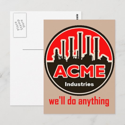 briefkaart van de officiële acme - industrie (Voorkant / Achterkant)