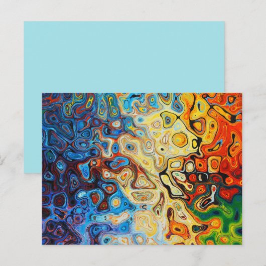 Briefkaart van de olieramp met de regenboog (Voorkant / Achterkant)