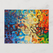 Briefkaart van de olieramp met de regenboog (Voorkant)