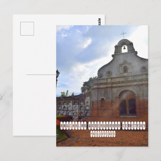 Briefkaart van de ondergrondse begraafplaats Nagca (Voorkant / Achterkant)