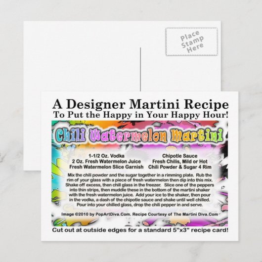 Briefkaart van de onderneming Chili Watermelon Mar (Voorkant / Achterkant)