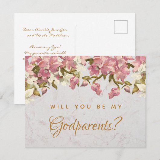 Briefkaart van de Orchideeën van het Voorstel van (Voorkant / Achterkant)