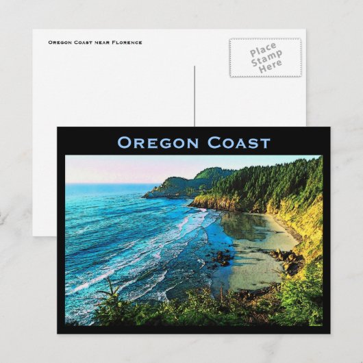 Briefkaart van de oregonkusten (Voorkant / Achterkant)