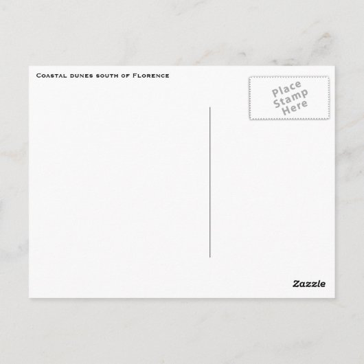 Briefkaart van de oregonkusten (Achterkant)