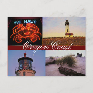 Briefkaart van de oregonkusten