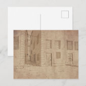Briefkaart van de oude Italiaanse stad (Voorkant / Achterkant)