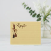 Briefkaart van de oude kookrecept (Staand voorkant)