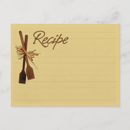 Briefkaart van de oude kookrecept (Voorkant)