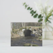 Briefkaart van de oude steenbrug (Staand voorkant)