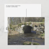 Briefkaart van de oude steenbrug (Voorkant / Achterkant)