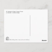 Briefkaart van de oude steenbrug (Achterkant)