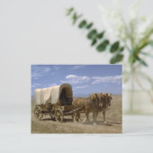Briefkaart van de paard getrokken wagen (Staand voorkant)