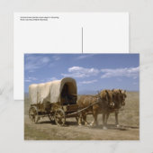Briefkaart van de paard getrokken wagen (Voorkant / Achterkant)