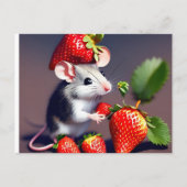 Briefkaart van de paardenbloem van de Cute Mouse (Voorkant)