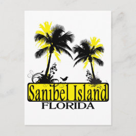 Briefkaart van de palmboom van het eiland Florida