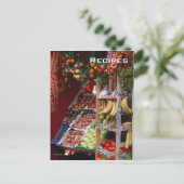 Briefkaart van de Parijse fruitmarkt (Staand voorkant)