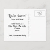 Briefkaart van de Partij voor de opwarming van de  (Achterkant)