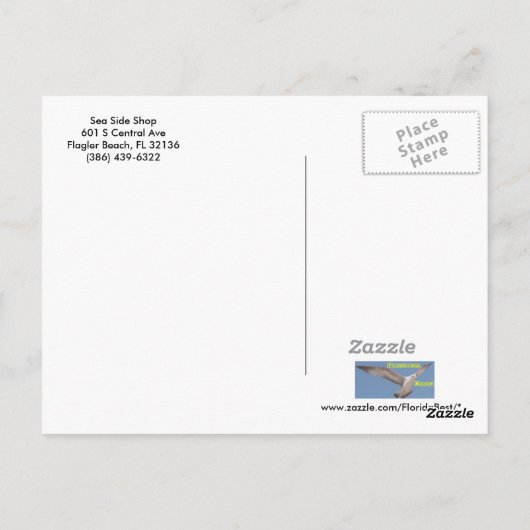 Briefkaart van de Pelican Paar (Achterkant)