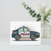 Briefkaart van de politie-interceptor Car Car (Staand voorkant)