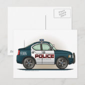 Briefkaart van de politie-interceptor Car Car (Voorkant / Achterkant)