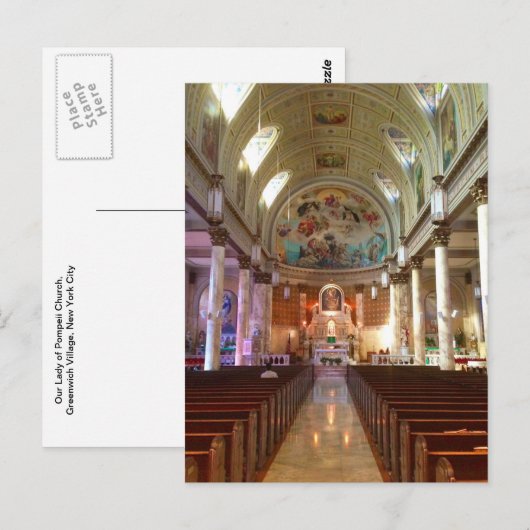 Briefkaart van de Pompeii-kerk (Voorkant / Achterkant)