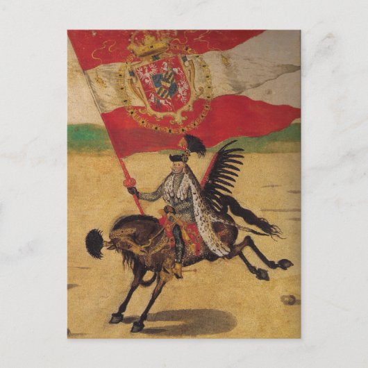  Briefkaart van de Poolse vlag (Voorkant)