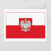 Briefkaart van de Poolse vlag met de COA (light) (Voorkant)