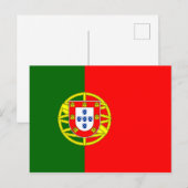 Briefkaart van de Portugese vlag (Voorkant / Achterkant)