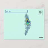 Briefkaart van de posterling Colorful Peacock (Achterkant)