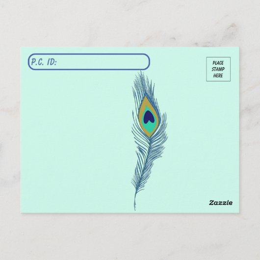 Briefkaart van de posterling Colorful Peacock (Achterkant)