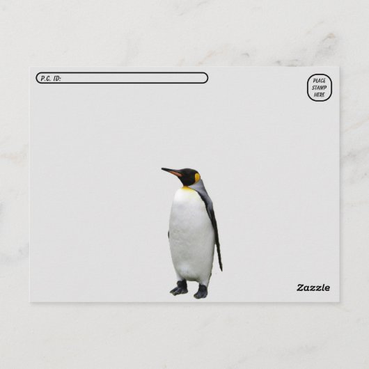 Briefkaart van de postovergangen van King Penguins (Achterkant)