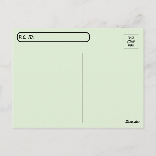 Briefkaart van de postoversteekplaats (Achterkant)