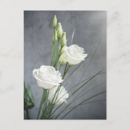 Briefkaart van de prachtige Lisianthus White Flowe