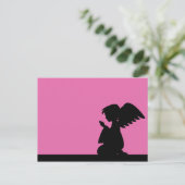 Briefkaart van de Praying Angel in Silhouette (Staand voorkant)