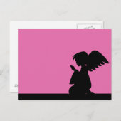 Briefkaart van de Praying Angel in Silhouette (Voorkant / Achterkant)