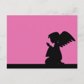 Briefkaart van de Praying Angel in Silhouette (Voorkant)