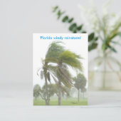 Briefkaart van de Rainstorm-palmbomen in Florida (Staand voorkant)