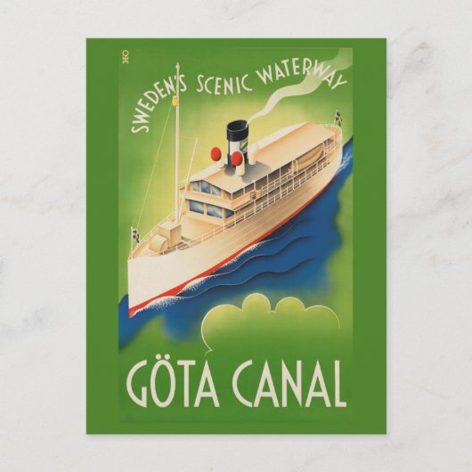 Briefkaart van de Reis van Zweden het Vintage (Voorkant)