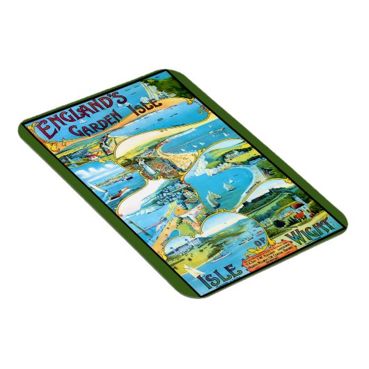 Briefkaart van de reisposter Wight Travel Magneet (Rechterzijde)