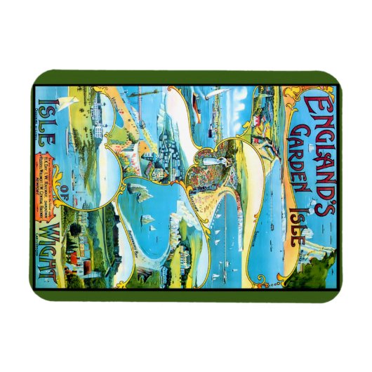 Briefkaart van de reisposter Wight Travel Magneet (Horizontaal)