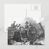 Briefkaart van de revolutionaire oorlog Molly Pitc (Voorkant / Achterkant)