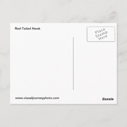 Briefkaart van de rode Hawk (Achterkant)