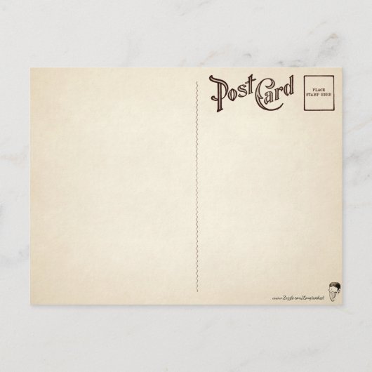 Briefkaart van de Rode Kleding (Achterkant)