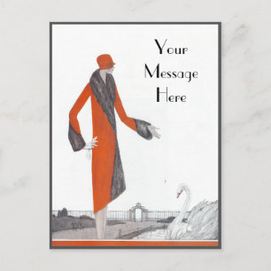 Briefkaart van de rode munt van de Vintage van 192