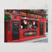 Briefkaart van de rode Temple Bar-pub in Dublin (Voorkant)