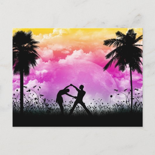 Briefkaart van de Romance van Palmtree (Voorkant)