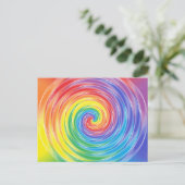 Briefkaart van de ronddraaiende regenboog (Staand voorkant)