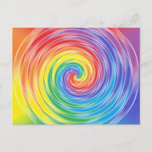 Briefkaart van de ronddraaiende regenboog (Voorkant)