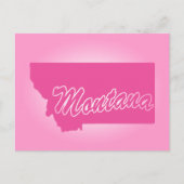 Briefkaart van de roze staat Montana (Voorkant)