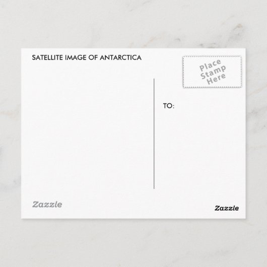 Briefkaart van de satelliet Antarctica Afbeelding (Achterkant)